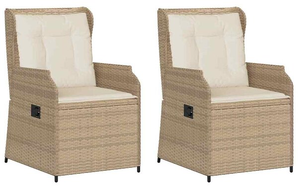 Kerti pad 2 db Bézs polirattan
