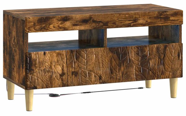 5 darabos LED TV szekrény Füstös Tölgy Szerelt Fa
