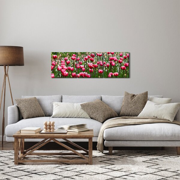 Tulipán képe (órával) (90x30 cm)