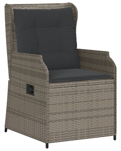 6 részes szürke polyrattan kerti ülőgarnitúra párnákkal