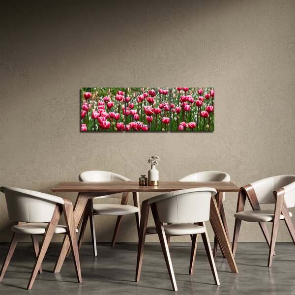 Tulipán képe (órával) (90x30 cm)