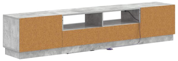 5 darabos LED TV szekrény Betonszürke Szerelt Fa