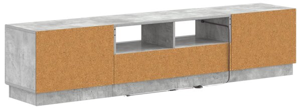 5 darabos LED TV szekrény Betonszürke Szerelt Fa