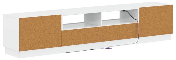 5 darabos LED TV szekrény Magasfényű Fehér Szerelt Fa