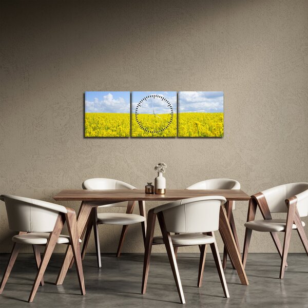 Egy sárga mező képe (órával) (90x30 cm)