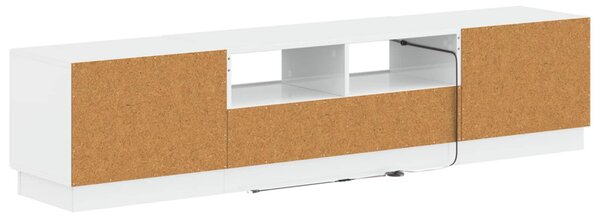 5 darabos LED TV szekrény Magasfényű Fehér Szerelt Fa