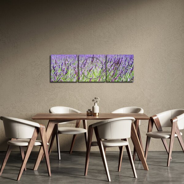 Egy mező képe a levendulával (órával) (90x30 cm)