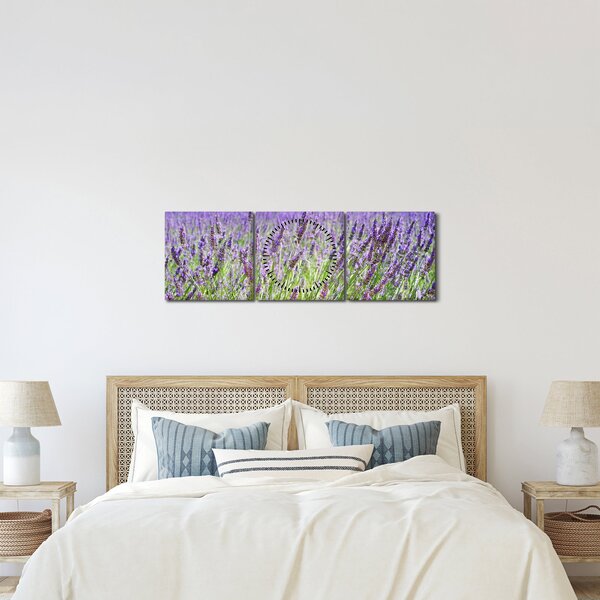 Egy mező képe a levendulával (órával) (90x30 cm)