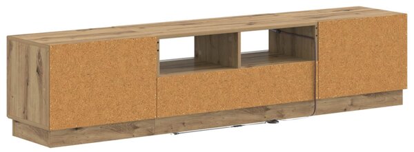 5 darabos LED TV szekrény Kézműves Tölgy Szerelt Fa