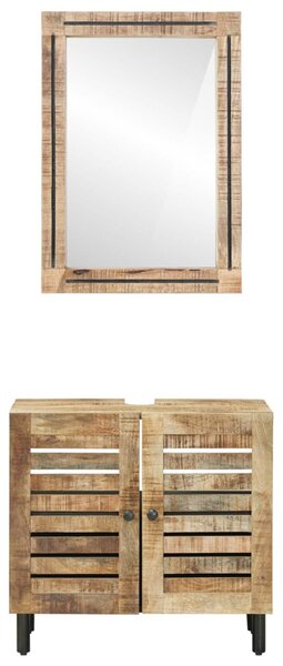 Fürdőszobai Szekrény Szett 2 db Természetes 62 x 33 x 58 cm