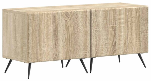 5 darabos LED TV szekrény Sonoma Tölgy Szerelt Fa