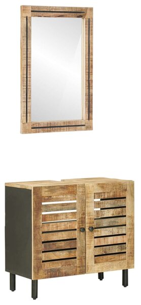 Fürdőszobai Szekrény Szett 2 db Természetes 62 x 33 x 58 cm
