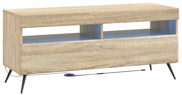 5 darabos LED TV szekrény Sonoma Tölgy Szerelt Fa