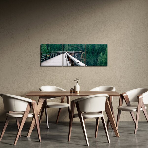 Kép - Híd a fák csúcsán (órával) (90x30 cm)