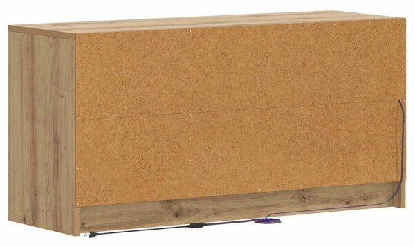 TV szekrény 100 x 34 x 50 cm Kézműves Tölgy Szerelt Fa