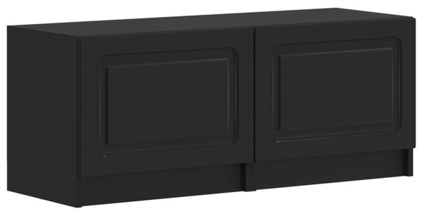 5 darabos LED TV szekrény Fekete Szerelt Fa