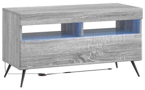 5 darabos LED TV szekrény Szürke Sonoma Szerelt Fa