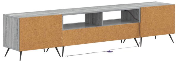LED TV szekrény BREDA 3 db Szürke Sonoma Szerelt Fa