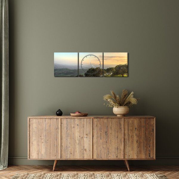 Kép - Kilátás a dombról (órával) (90x30 cm)