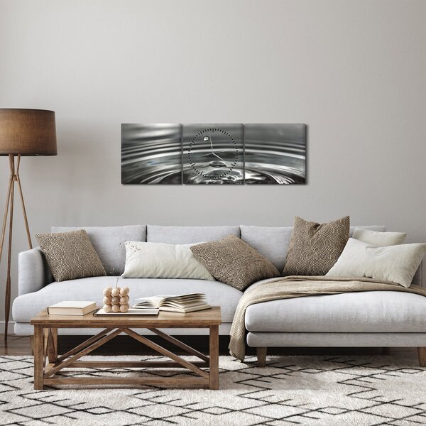 Egy vízcsepp képe (órával) (90x30 cm)