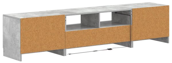 5 darabos LED TV szekrény Betonszürke Szerelt Fa