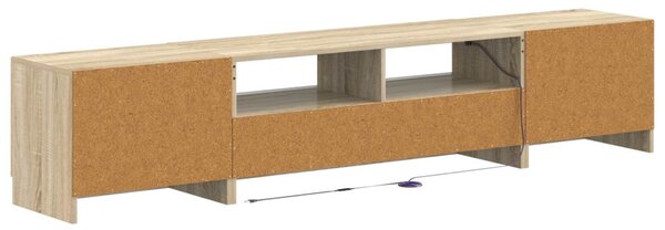 5 darabos LED TV szekrény Sonoma Tölgy Szerelt Fa