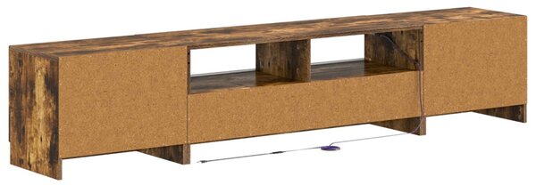 5 darabos LED TV szekrény Füstös Tölgy Szerelt Fa