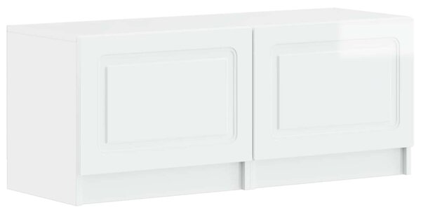 5 darabos LED TV szekrény Magasfényű Fehér Szerelt Fa