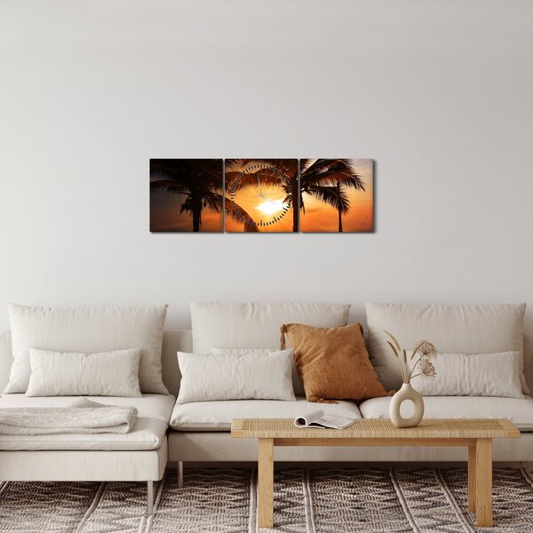 Kép - Tengerre néző kilátás (órával) (90x30 cm)