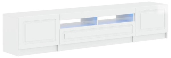 5 darabos LED TV szekrény Magasfényű Fehér Szerelt Fa