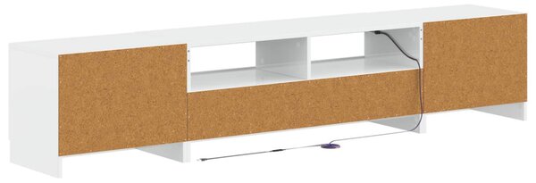 5 darabos LED TV szekrény Magasfényű Fehér Szerelt Fa