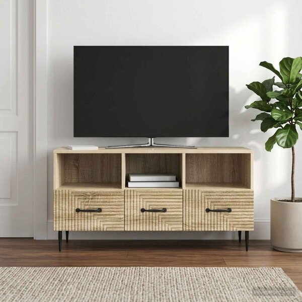 TV szekrény fiókkal Sonoma Tölgy 102 x 34,5 x 50 cm Szerelt Fa