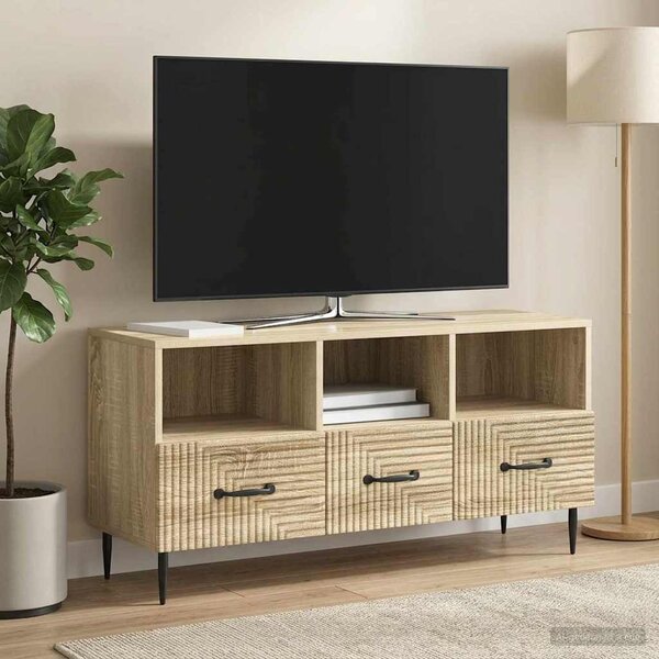 TV szekrény fiókkal Sonoma Tölgy 102 x 34,5 x 50 cm Szerelt Fa