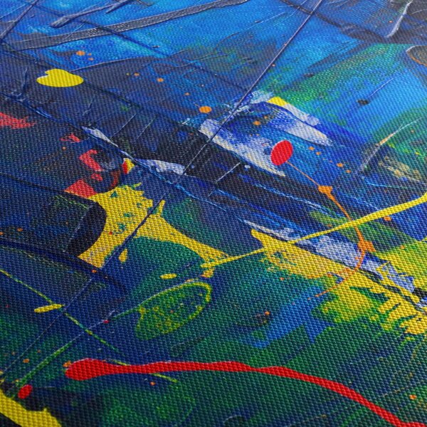 Kép - Absztrakció (órával) (90x30 cm)