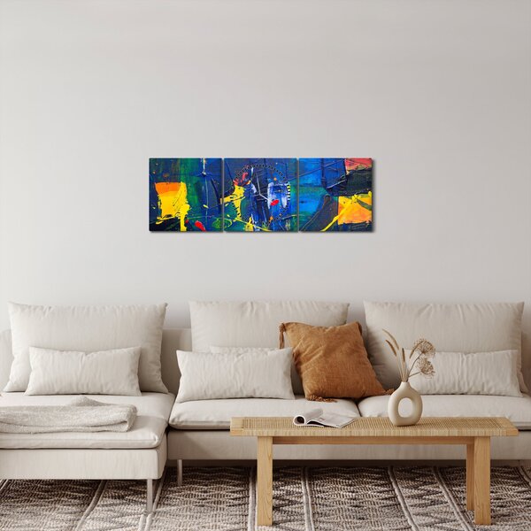Kép - Absztrakció (órával) (90x30 cm)