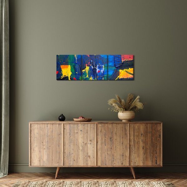 Kép - Absztrakció (órával) (90x30 cm)