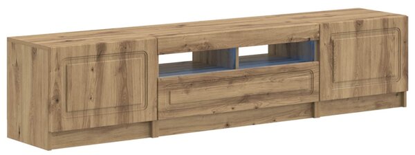 5 darabos LED TV szekrény Kézműves Tölgy Szerelt Fa