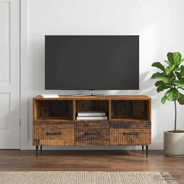 TV szekrény fiókkal Antik Fa 102 x 34,5 x 50 cm Szerelt Fa