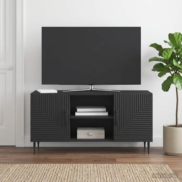 TV szekrény Fekete 102 x 34,5 x 50 cm Szerelt Fa