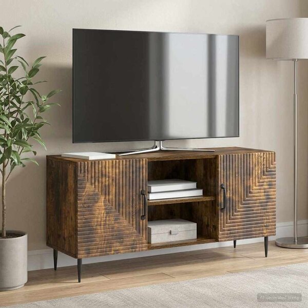 TV szekrény Füstös Tölgy 102 x 34,5 x 50 cm Szerelt Fa