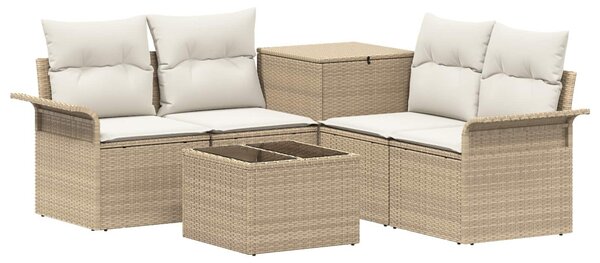 Kanapé Szett 6 db 4-Ülőhelyek száma Beige és Krémszínű