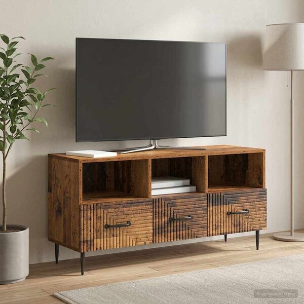 TV szekrény fiókkal Antik Fa 102 x 34,5 x 50 cm Szerelt Fa