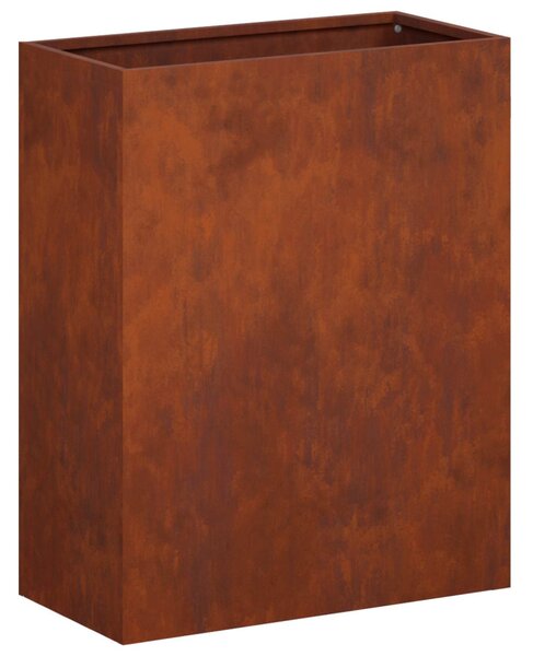 Kerti cserép 2 db Rozsdás 40 x 20 x 40 cm Időjárásálló Acél