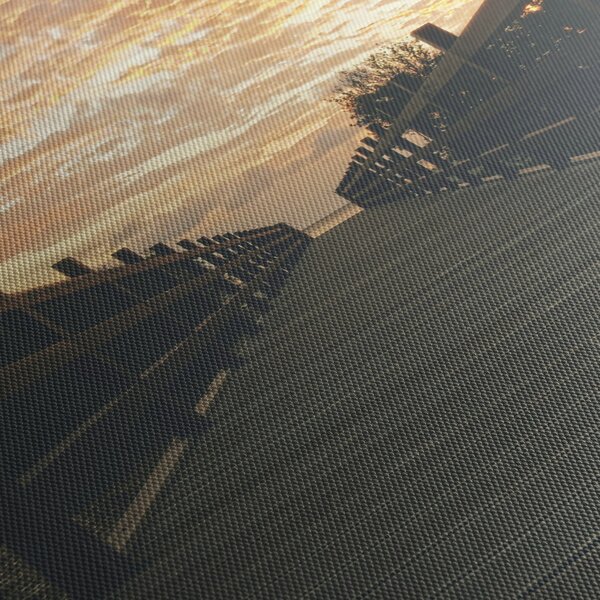 Egy fa móló képe a tó felett (120x50 cm)