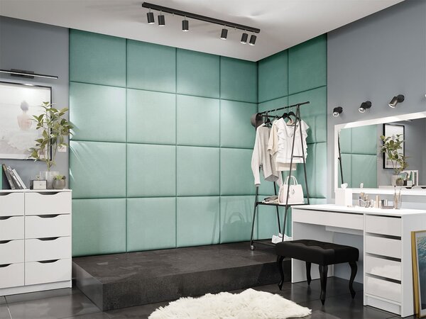 PAG kárpitozott fali panel 60x60 - türkiz