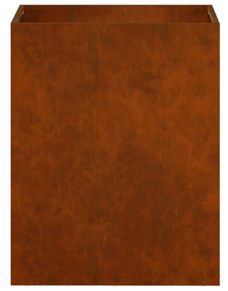 Kerti cserép 2 db Rozsdás 40 x 30 x 40 cm Időjárásálló Acél