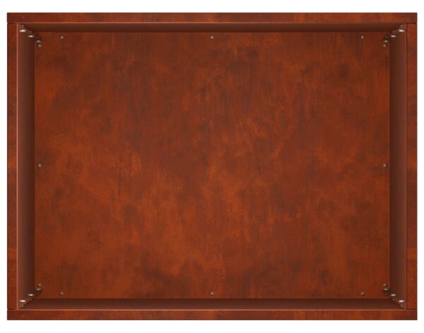 Kerti cserép 2 db Rozsdás 40 x 30 x 40 cm Időjárásálló Acél