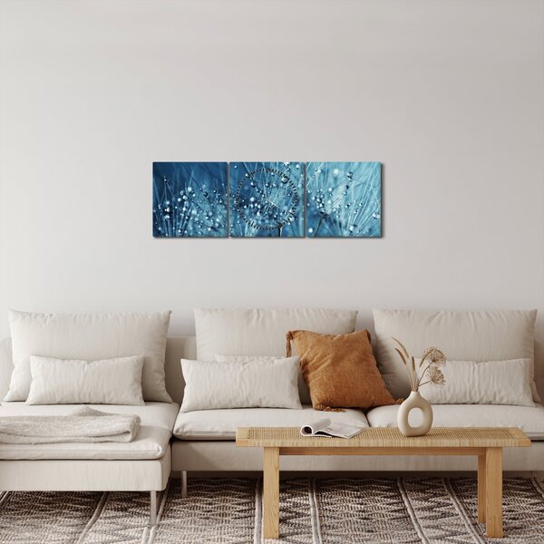 Kép - Harmatcseppek (órával) (90x30 cm)
