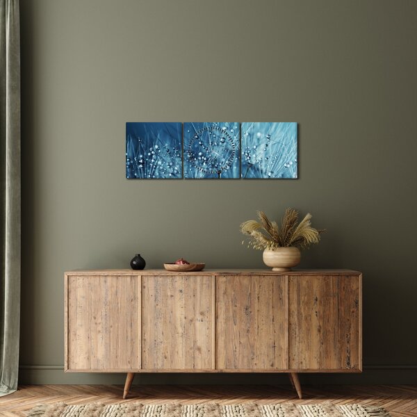 Kép - Harmatcseppek (órával) (90x30 cm)