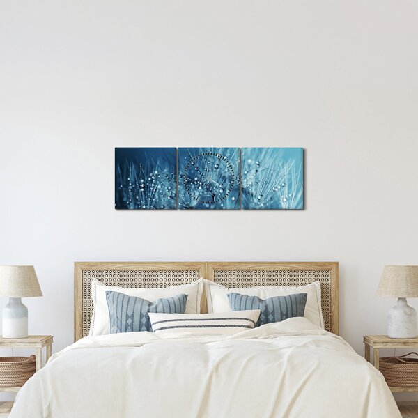 Kép - Harmatcseppek (órával) (90x30 cm)